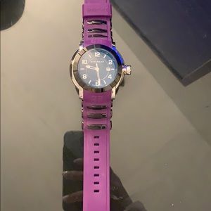 Givenchy stainless steel black dial watch